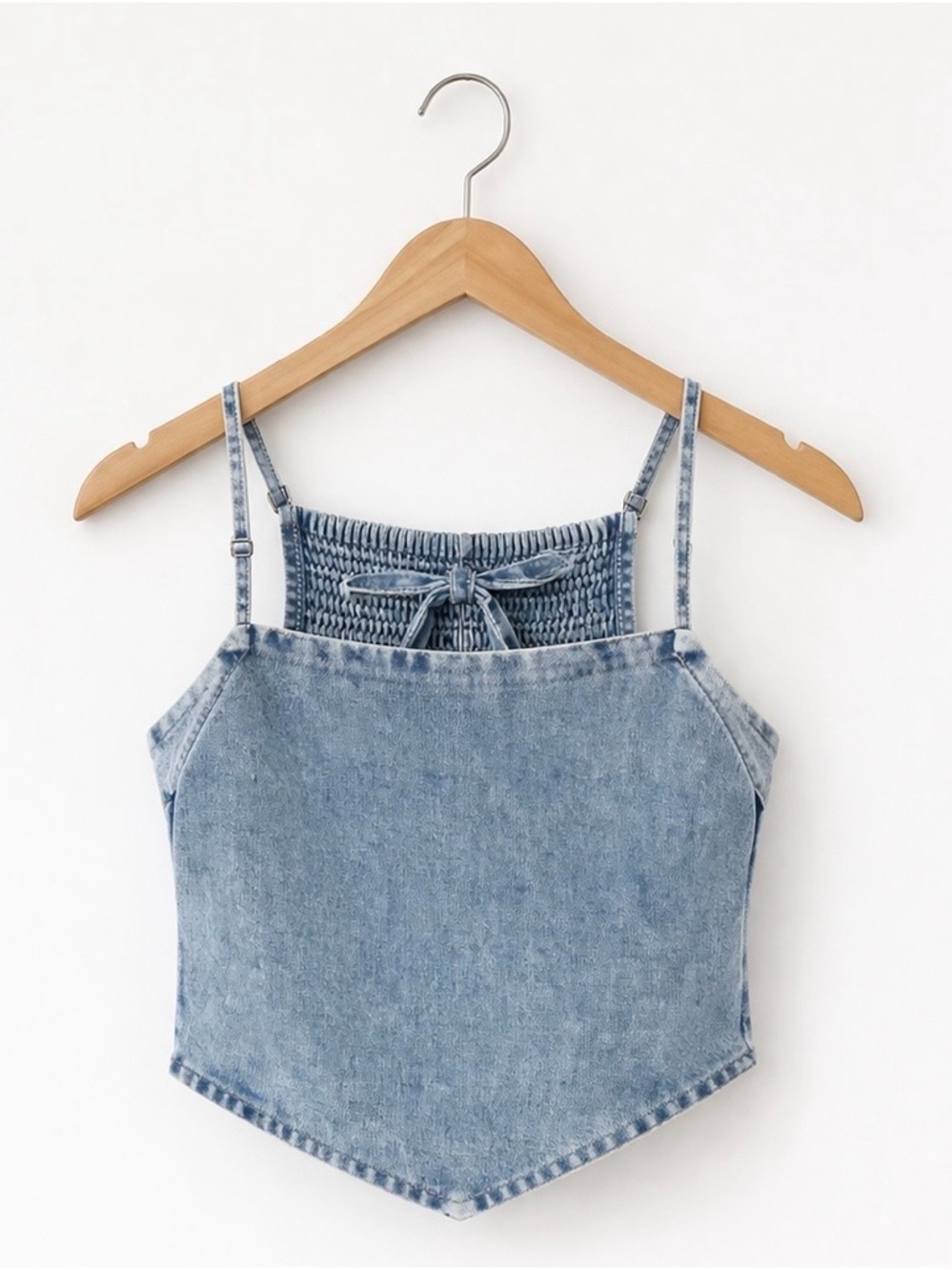 🎀Denim Daydream Handkerchief Top